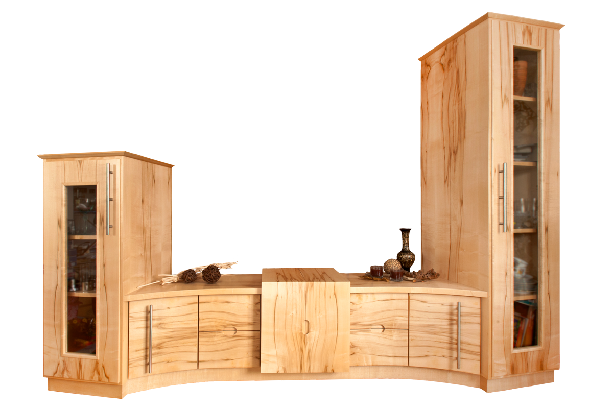 Maßgefertigtes Wohnzimmer-Möbel aus Massivholz – ein Meisterstück von Jürgen Mayer
